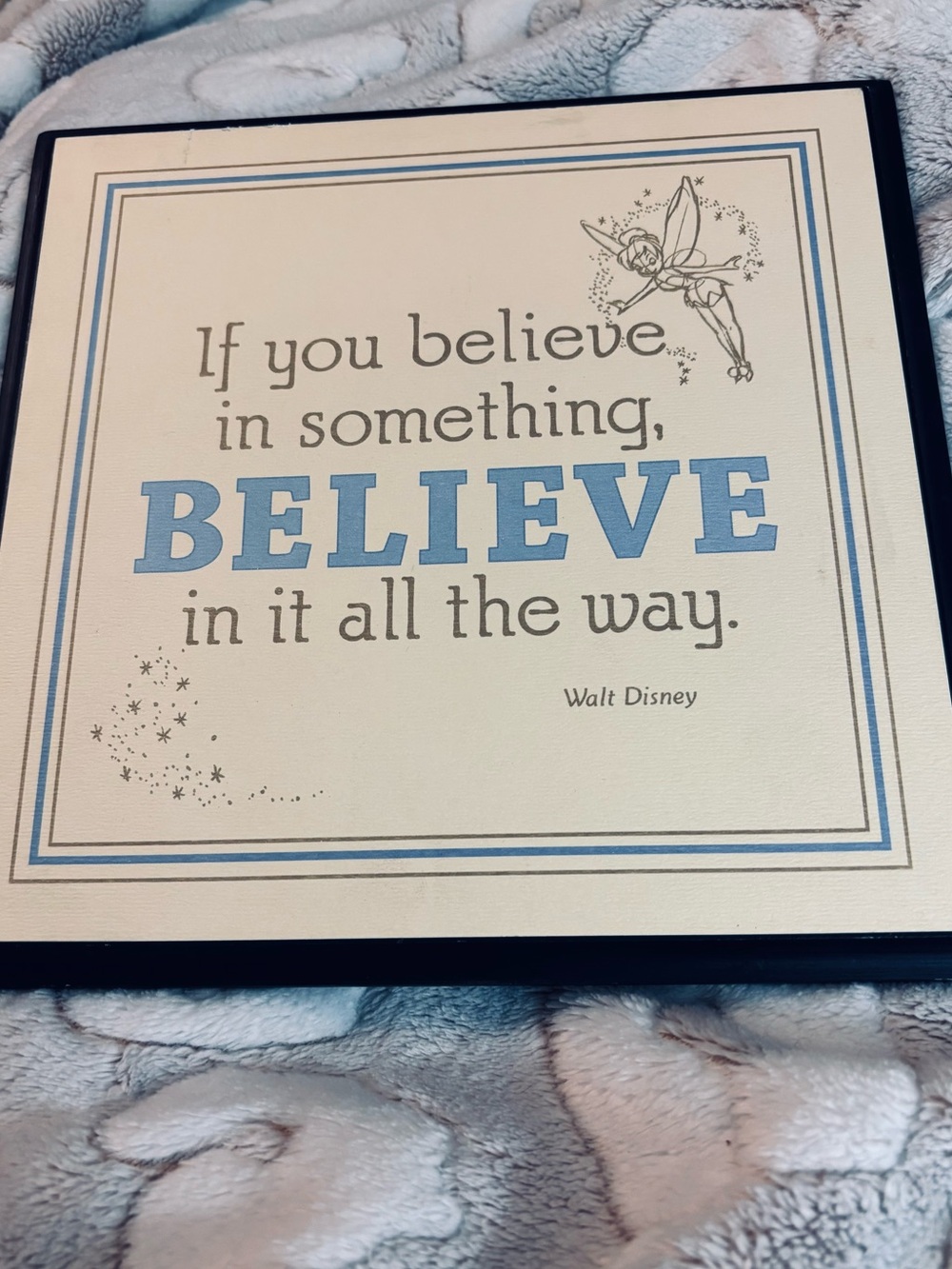 Retired Hallmark Disney Wooden Tinker Bell Plaque